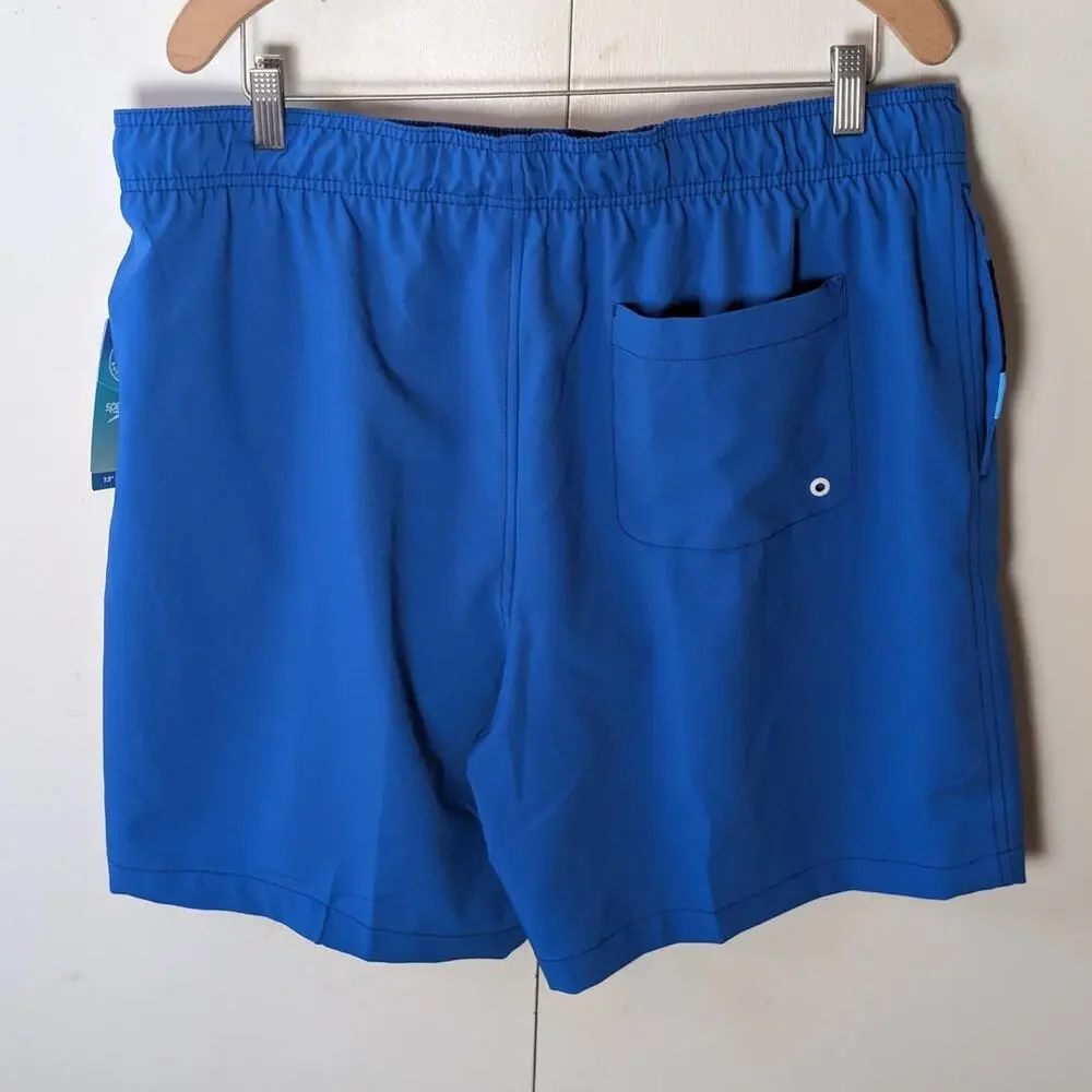 Speedo Blue Striped Swim Shorts XXL